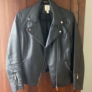H&M Leather Biker Jacket Size: M